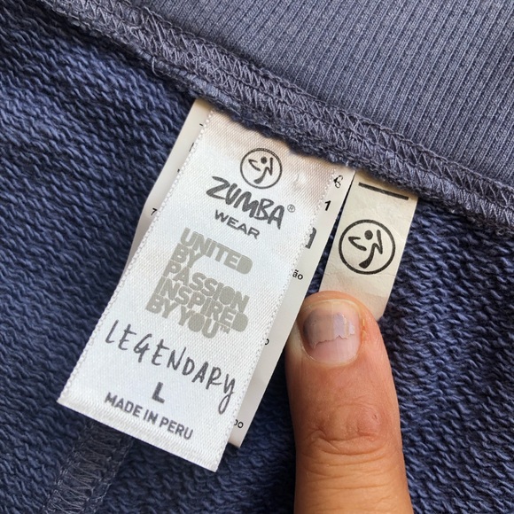 Zumba Fitness Grey’s The Way Sweatpants Women’s Size L Grey/Teal Elastic Waist - Picture 5 of 16